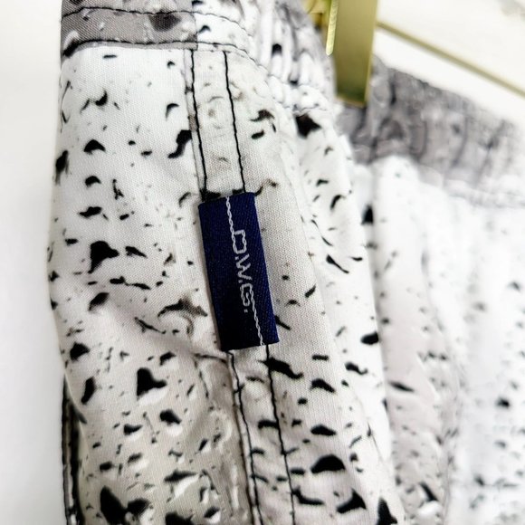 DWG Mens Black White Rain Drop Board Shorts 36 SPF 50 Beach Summer Wear Mid Rise - Picture 7 of 10